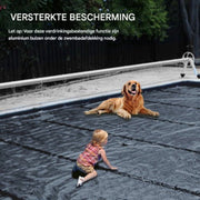 Zwembad afdekzeil - Rechthoekig - Zwembadzeil - Polypropyleen Afdekzeil - 4x8m - Zwembadafdekking met ankergereedschap - UV-bestendig - Blauw