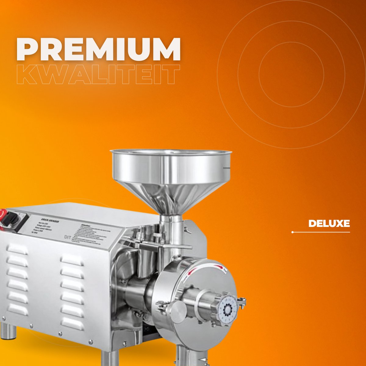 Proffesionele Grain Grinder RVS- Kruidenmolen- Specerijenmolen- 2200W Graanmolen - RVS Keukenmolen