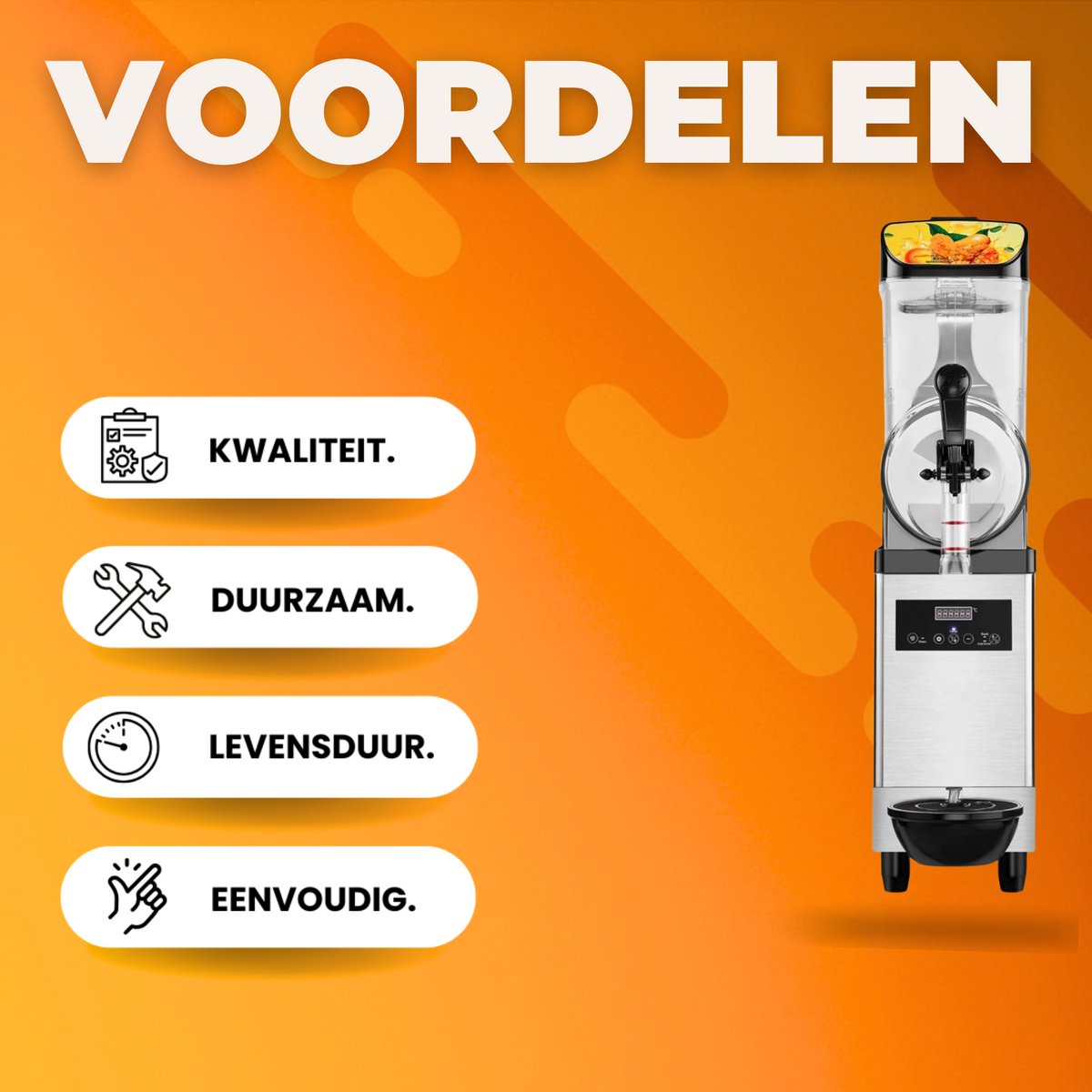 Professionele Slush puppy - 12L - Voor Ijskoude Drankjes – Frozen drink maker van Roestvrij Staal – Horeca Kwaliteit