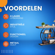 Consoletafel Novio - Sidetafel - Wandtafel - Haltafel - Bruin - Voor Hal of woonkamer of Gang - 100cm