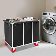 Waswagen - Wasverzamelwagen - Wasmand - Voor thuis, hotel en horeca - Zwart