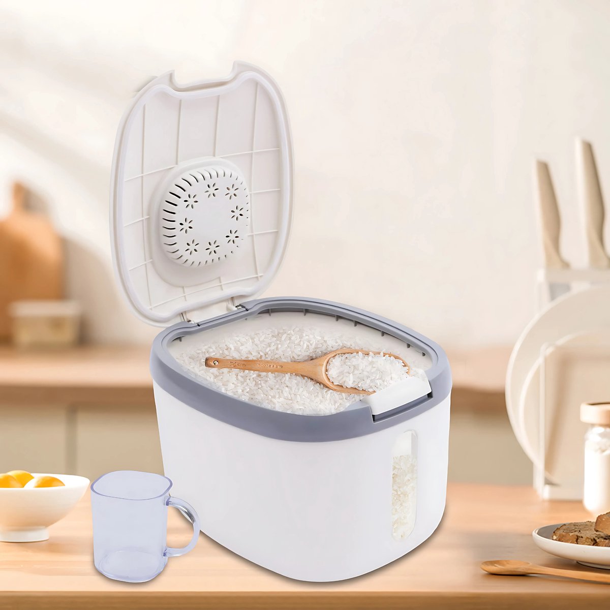 Granen Opbergdoos - Voorraaddozen met deksel - Vershouddozen - Voor Keuken en Droge Voedselopslag - 5kg