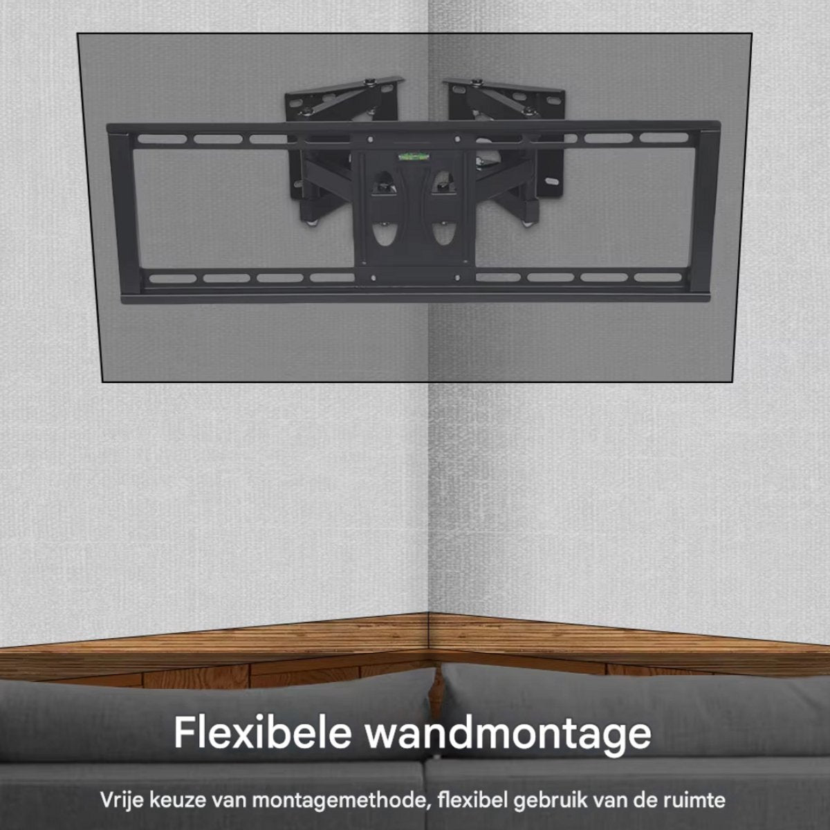 Flex TV muurbeugel Tavien - Ook voor hoeken - Universeel - Voor 32"-65"