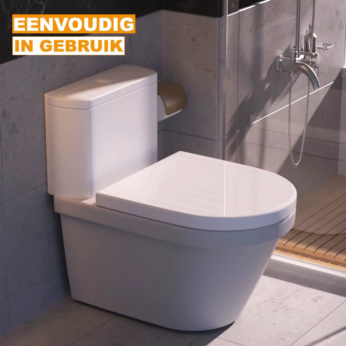 Toiletbril Vaylen - Softclose Toiletbril Wit met Snelsluiting - Duuroplastisch Antibacterieel Toiletdeksel