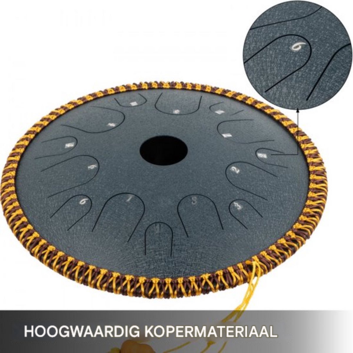 Tong Trommel Handpan - 36 cm Hang Drum - Marineblauw Muziekinstrument