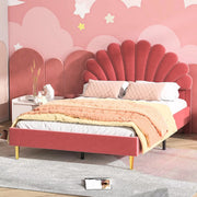 Eenpersoonsbed 140 x 200 cm - Voor meisjes - Met lattenbodem - Zonder matras - Twijfelaar - Wit/red