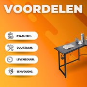 L-vorm Bureau - 170cm - Zwart - Hoekbureau - Computer, Gaming & Laptop Bureau - Thuiskantoor - Tafel