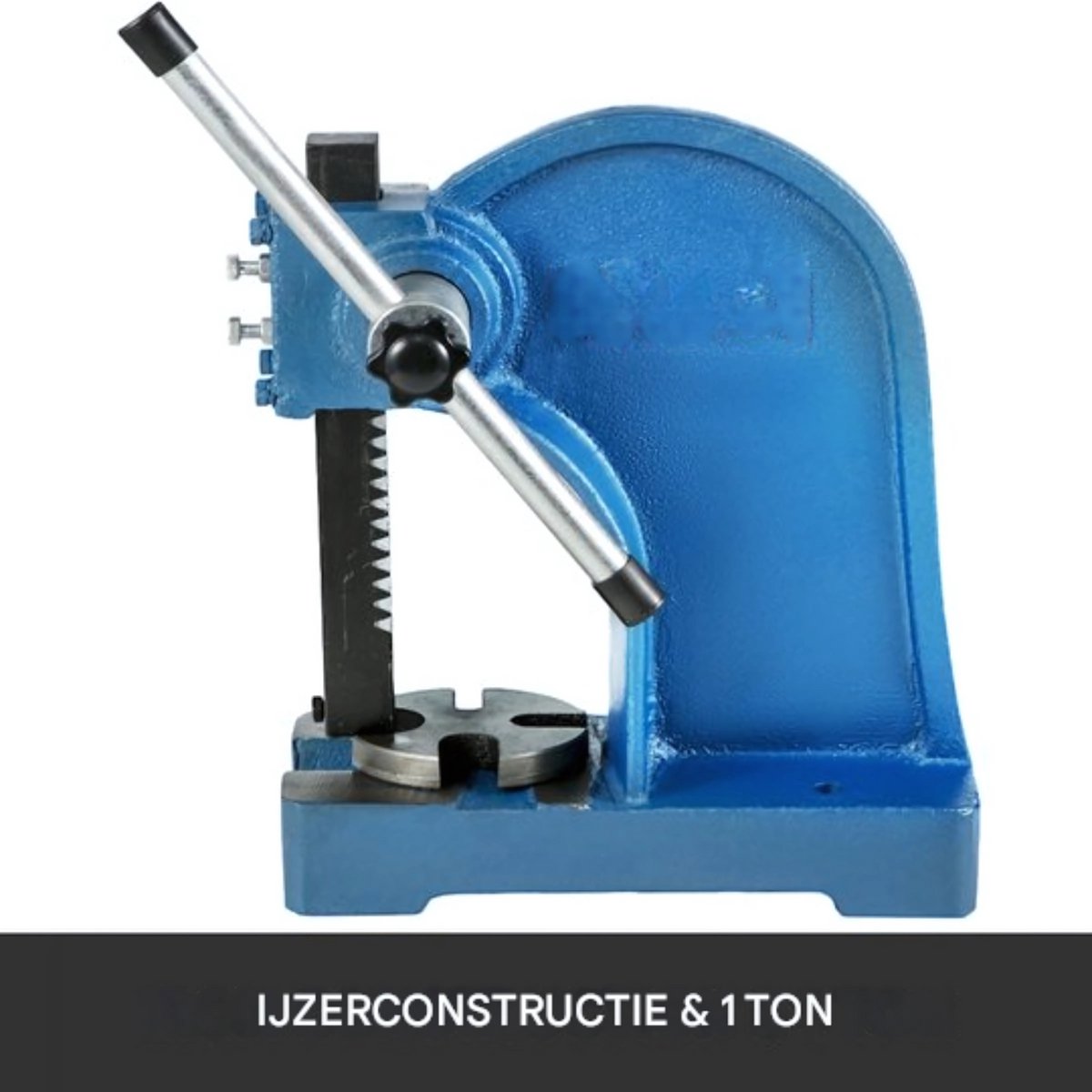 Prieelpers PRO - Gietijzeren Werkplaatspers - 1 Ton - Handmatig met Antisliphendel