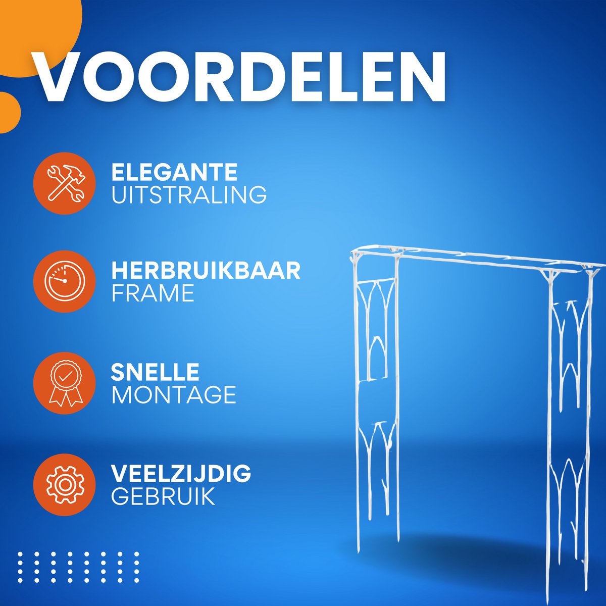 Elegante rozenboog - Voor tuin of bruiloft - Decoratie - Voor klimplanten - Metaal - 200x200cm