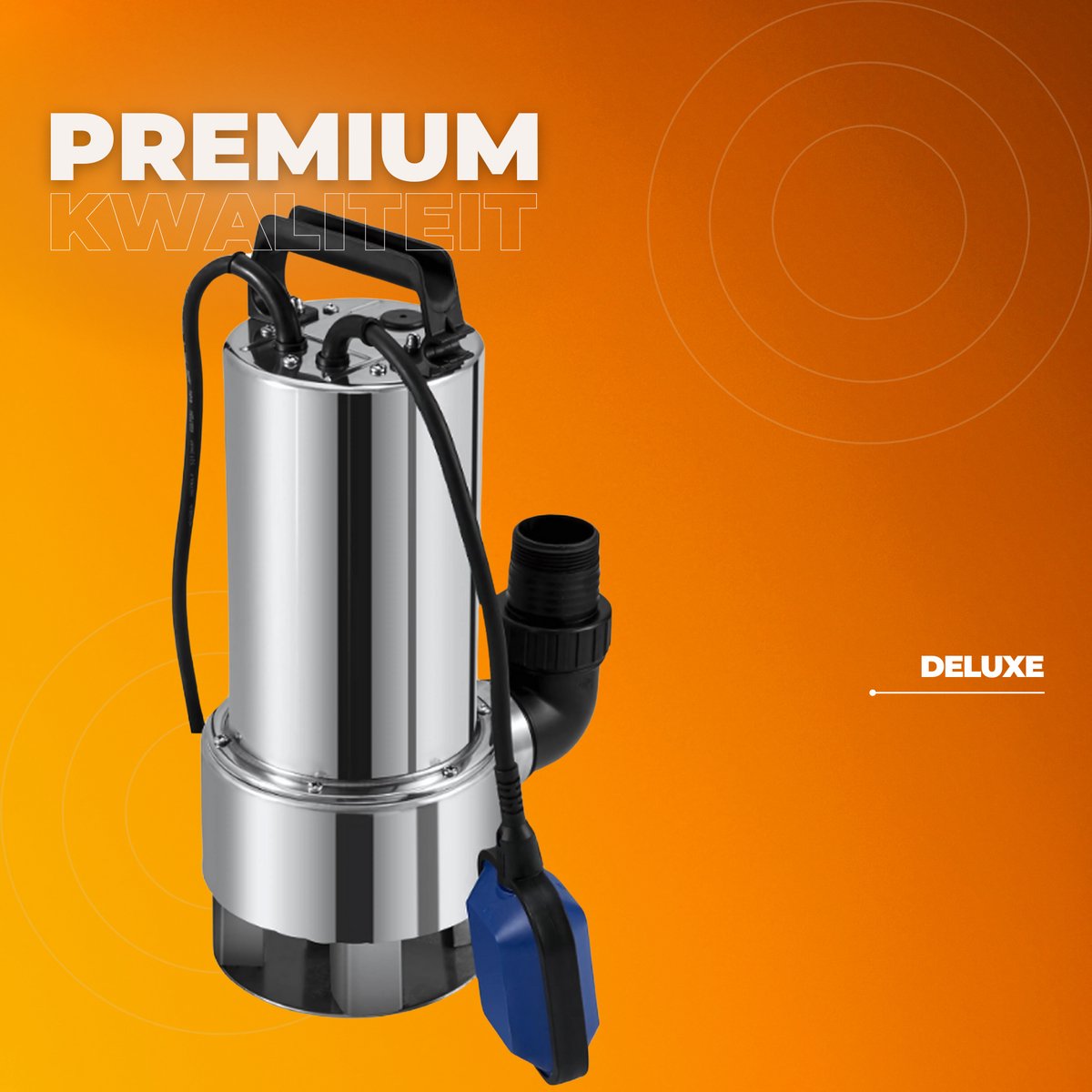 Dompelpomp PRO - Waterpomp Vuil water - 1300W - Elektrisch Tuinpomp met 20000L/u