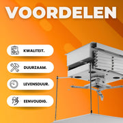 Beamer plafondbeugel - Met afstandsbediening - Projector lift - Beamer Plafondlift - 1 M Gemotoriseerd - Projector houder - 7KG Laadvermogen