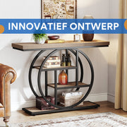 Consoletafel Novio - Sidetafel - Wandtafel - Haltafel - Bruin - Voor Hal of woonkamer of Gang - 100cm