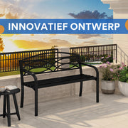 Tuinbank 3-zits - Voor terras - Weerbestendig - Met armleuningen en rugleuning