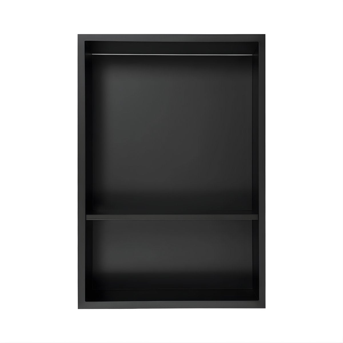 Douchenis - Inbouwnis - Voor badkamerwand - 2-laags wandnis met LED-verlichting - Stijlvol en functioneel - Buitenformaat 33,3*48,5*10 cm