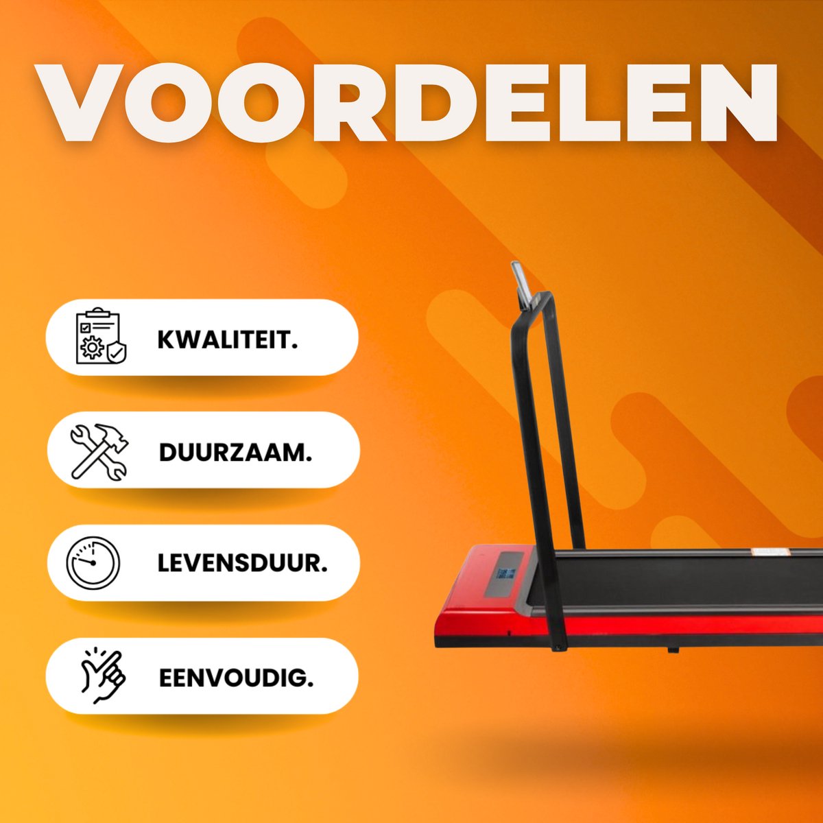 Loopband met leuning - Onder bureau - Inklapbaar - Hometrainer voor thuis - Fitnessapparaat elektrisch - Digitaal LED Display