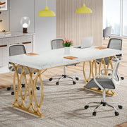 Bureau Velano - Modern 180cm - Marmerlook Computerbureau - Voor Werk of Thuis