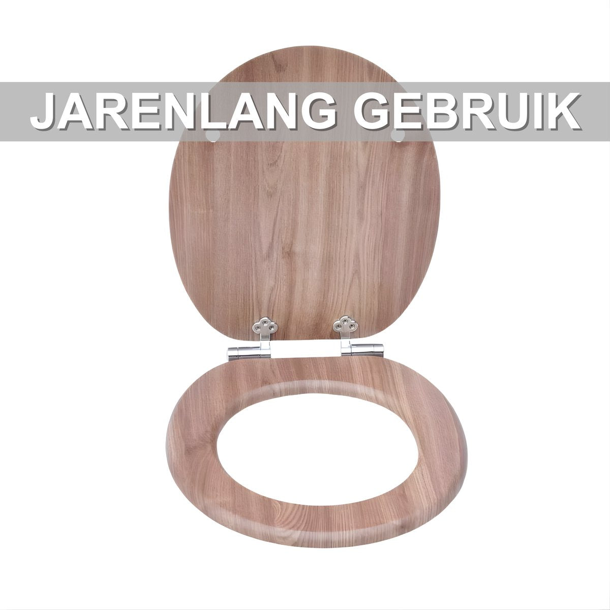 WC-bril - Toiletbril - O-vormig - Soft-Close - Voor Toilet & Badkamer – MDF - Houtlook