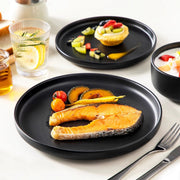 Celestial Serviesset - 48 delig - 12 persoons - Zwart - Dinerborden - Bordenset - Diepe borden - Ontbijtborden - Servies - Keukenservies