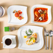 Elite Dinerborden – Serviesset – 6 persoons – 30 delig – Wit Keramisch – Breakfast Plates – Kleurrijke presentatie