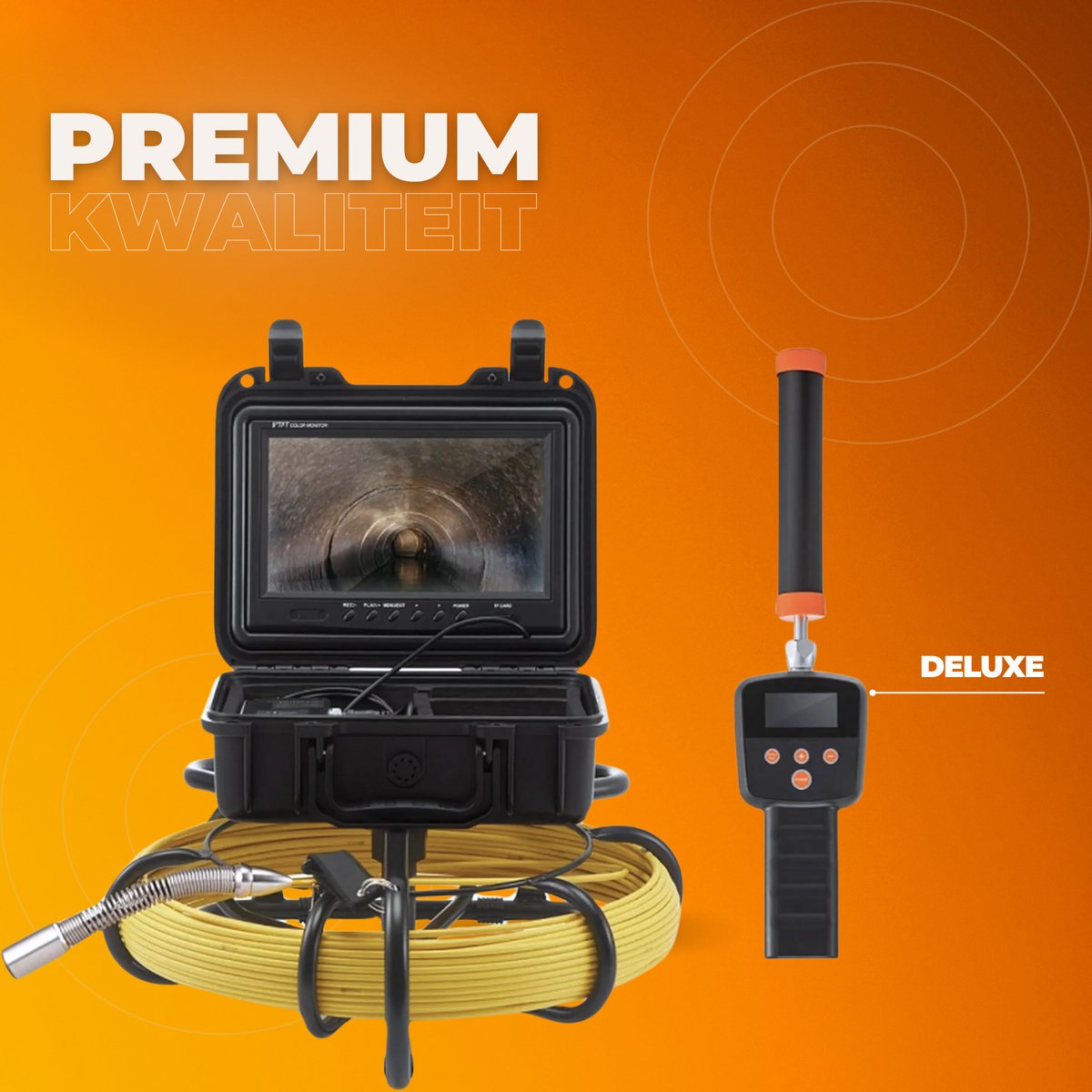 Endoscoop inspectie camera PRO - Rioolcamera - Inspectiecamera - - 50m Lokalisatie Apparaat voor Ondergrondse Leidingen