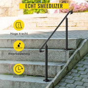 Trapleuning deluxe - Balustrade - Houders - Leuningen voor Trappen - Staal - Met trapleuninghouders - 212CM
