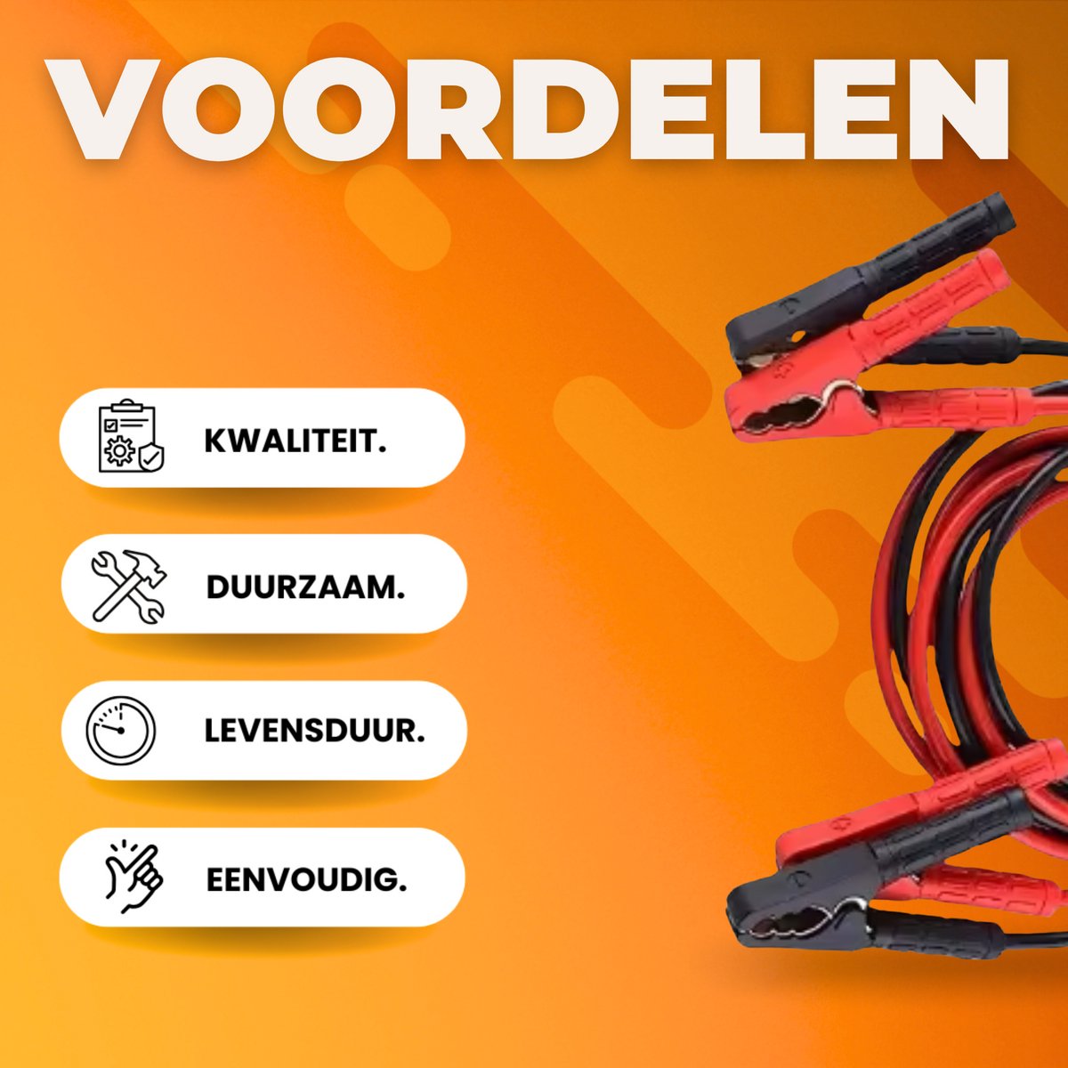 Startkabels - Jumpstarter - Voor auto en vrachtwagen - 1500 Amp 6m - 12/24V