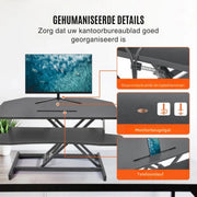 Sta bureau Deluxe - Dubbellaags Computerbureau - Voor Thuis en op Kantoor