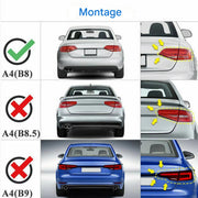 Kofferbak Spoiler Brutal - Voor Audi A4/S4/RS4 B8 Sedan (2008-2012) - M4 BrutalStijl - Achterbumper - Gloss Zwart