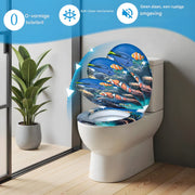 WC-bril - Toiletbril – Voor Toilet & Badkamer – Soft-Close – Duurzaam Kunststof - Vissen motief