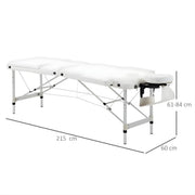 Opvouwbare Massagetafel - Behandeltafel - Professionele massage - Ontspanning - Voor Spa, Salon, Kliniek & Thuis - Inclusief Kussen - Wit