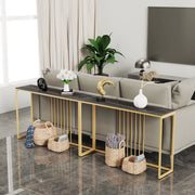 Marquise Consoletafel - Haltafel - Wandtafel - Emerald look - Sidetable - 120cm - Wit en goud
