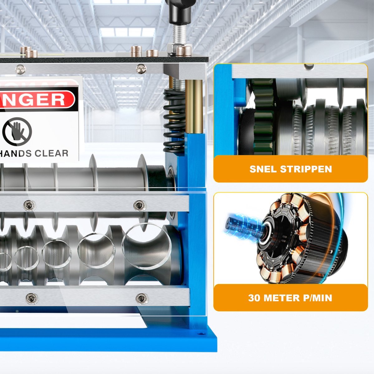 Kabelstripper PRO - Elektrisch - Striptang - 1.5-38mm - Voor kabels en koper