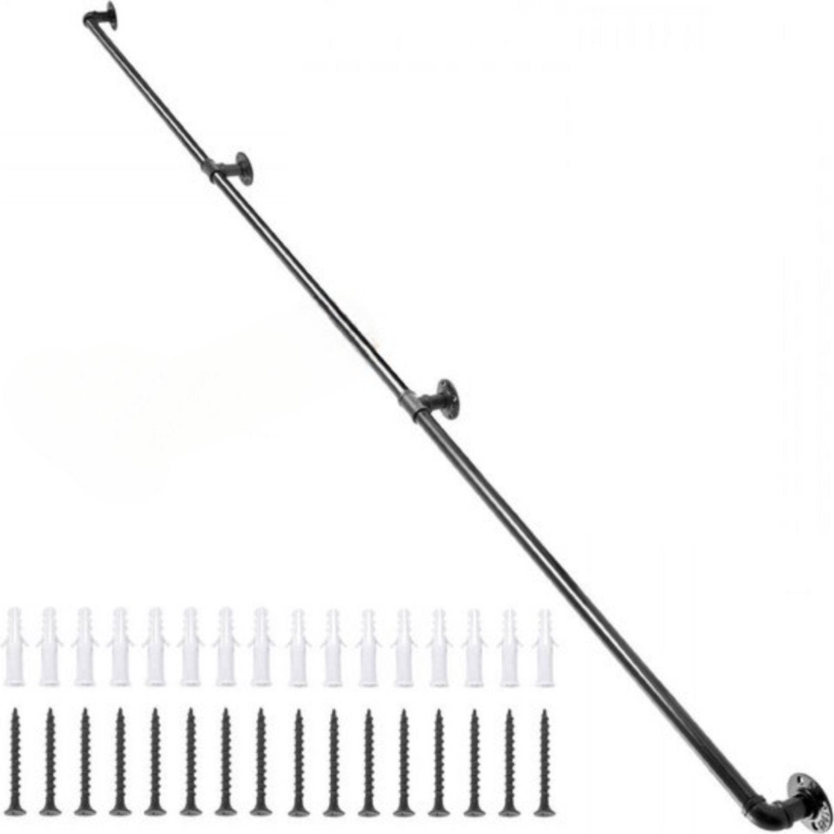 Lange trapleuning - Balustrade - Houders - Leuningen voor Trappen - Staal - Met trapleuninghouders - 240CM