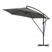 Ronde Parasol - Voor Balkon, Strand of Tuin - Verstelbaar & 45° Kantelbaar - UV-Resistent & Waterdicht - Darkgray
