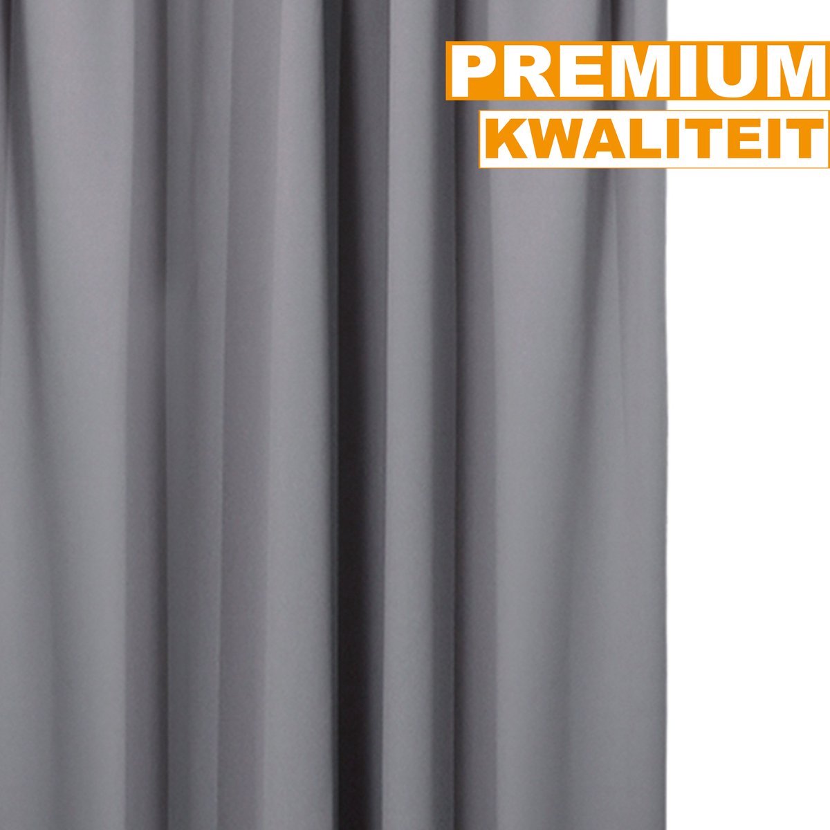 Gordijnen - Grijs - Verduisterend - Fluweel - Plooiband - 135x175cm - Set van 2