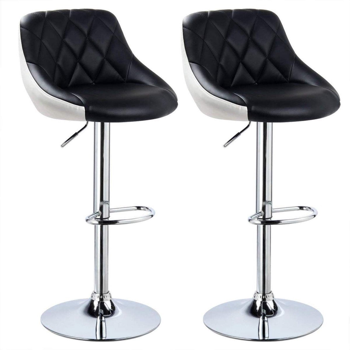 Bolt Edge Barkrukken - Zwart - Kunstleer - Ergonomisch - Verstelbaar - Zithoogte 60-82cm - Set van 2