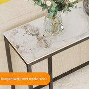 Consoletafel Emerald - Haltafel - Wandtafel - Sidetable - 100cm - Marmer look