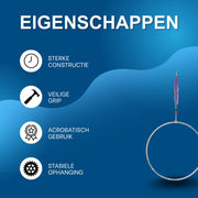 Hoop - Hula hoop - Hoepel - Voor yoga, acrobatiek en circus - Zilver