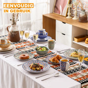 Belviano Serviesset - 16 delig - 4 persoons - Mix kleur - Dinerborden - Bordenset - Diepe borden - Ontbijtborden - Servies - Keukenservies