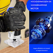 Palm Router Trimmer Tavien - Houtbewerking Handrouter met Trimmerbasis - Compacte Handheld Wood Router Power Tool