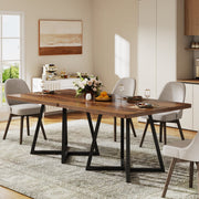 Eettafel Livanti - Voor 4 personen - Vierkant - Keukentafel 80cm - Voor eetkamer - Bruin