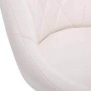 Barkruk Norino deluxe - Industrial - White - Barkrukken set van 1 - Barstoel Kruk - Barstoelen met rugleuning - Keukenstoel - In hoogte verstelbaar - Kunstleer