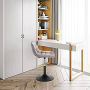 Barkruk Dio Industrial Lichtgrijs - Barkrukken set van 1 - Barstoel Kruk - Barstoelen met rugleuning - Keukenstoel - In hoogte verstelbaar - Velvet