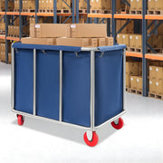 Waswagen - Wasverzamelwagen - Wasmand - Voor thuis, hotel en horeca - Blauw