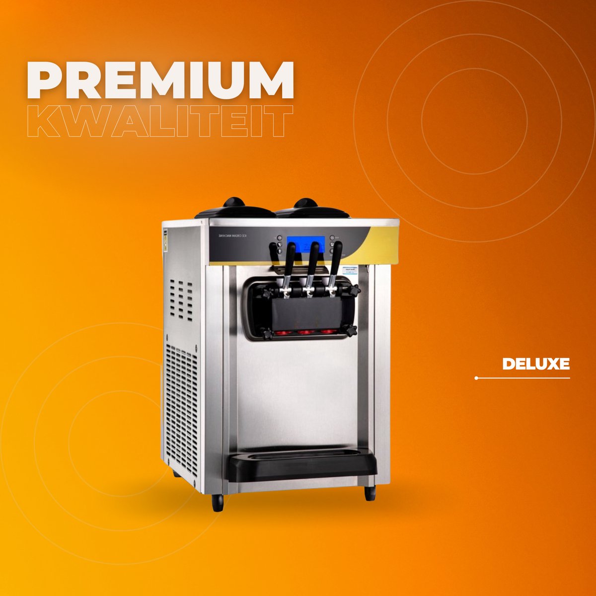 Commerciële Softijsmachine - IJsmaker 3 Smaken - 22-30L per Uur - Roomijsmachine