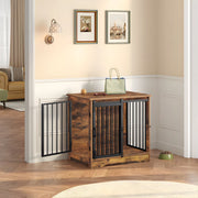 Hondenbench - Hondenkrat - Hondenkennel - Hondenhok - 69 cm - Voor Thuisgebruik - VIntage bruin