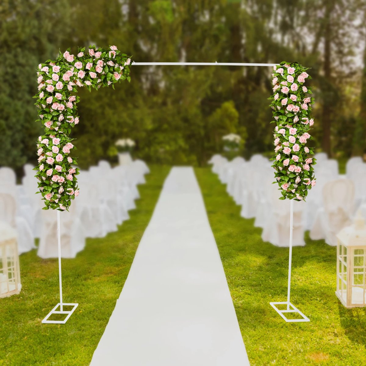 Metal Wedding Stand - Voor Bruiloften / Decoratie - Achtergrond- en Boogstandaard - Metaal / Wit