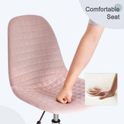 Werkkruk - Roze Velvet - Ergonomisch - Op Wieltjes - Verstelbaar