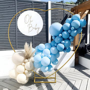 Bruiloftsboog - Hartvormig - Bloemenboog - Ballonnenboog – Voor Bruiloft & Ceremonie – Metalen Boogframe met Basis – Goud - 2M