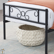 Happyment Metalen bedframe - 1 persoons - 90 x 190cm - Incl. lattenbodem - Zwart